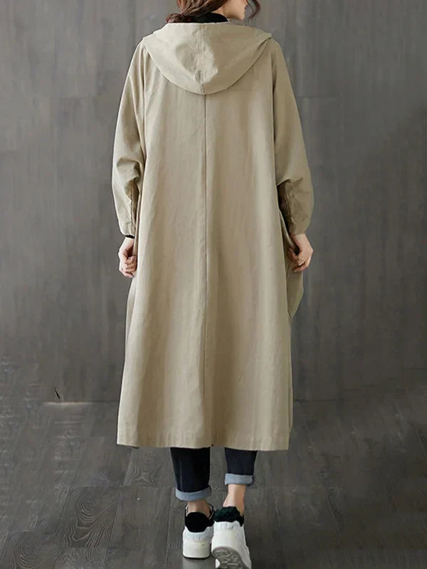 Trench-coat avec capuche pour femmes