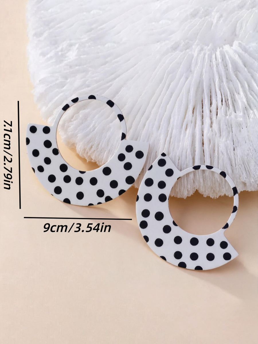 Boucles d'oreilles géométriques à pois