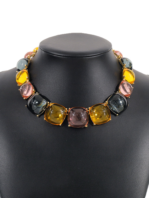Collier géométrique délicat
