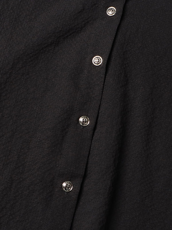 Robe chemise ample boutonnée à manches longues, avec ceinture, à col revers