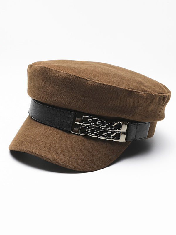 Béret rétro artistique à chaîne