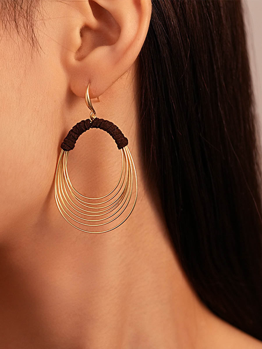 Boucles d'oreilles pendantes géométriques