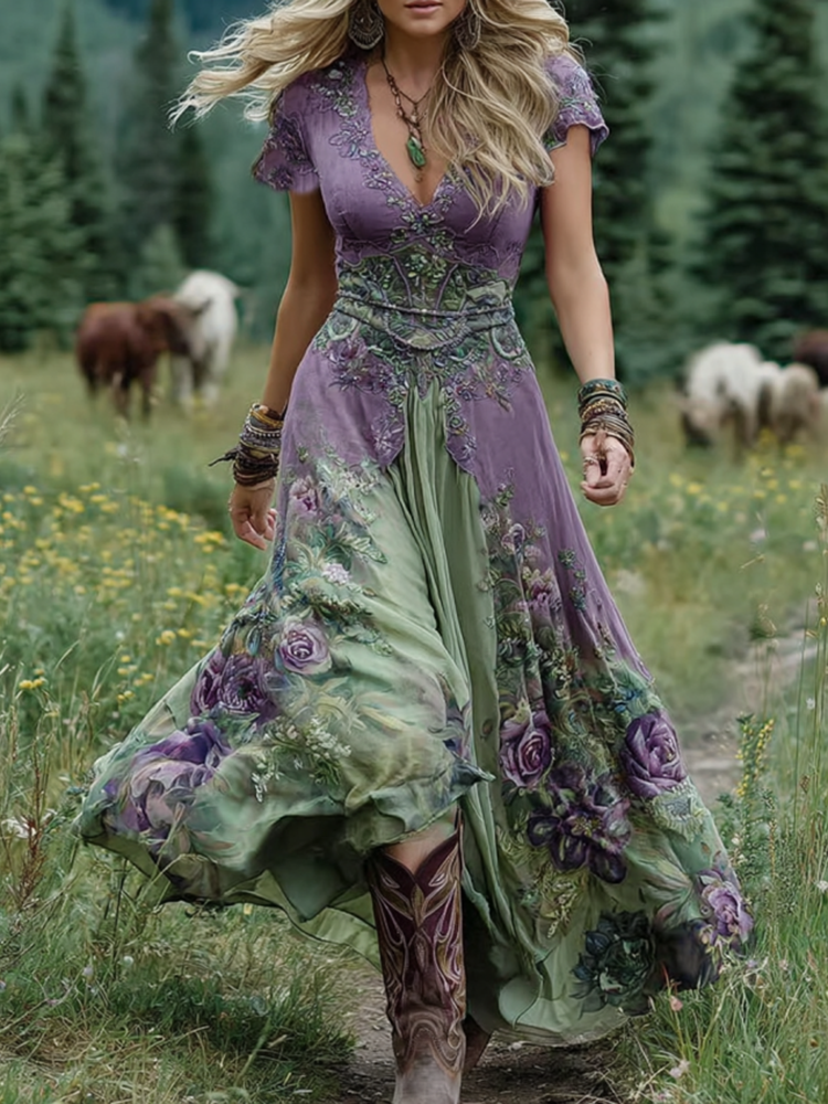 Anna | Robe maxi femme colorée, élégante et à la mode