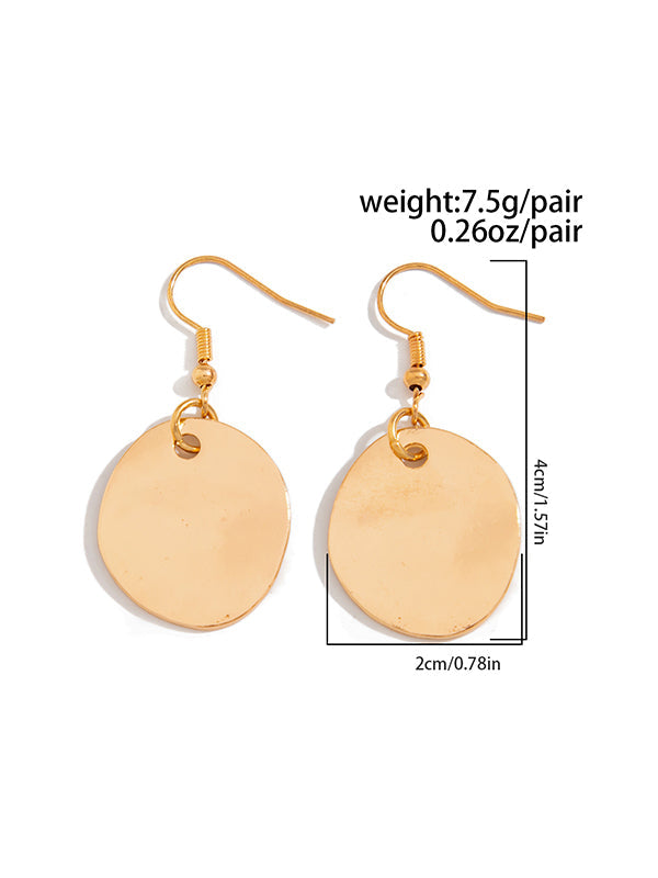 Boucles d'oreilles pendantes géométriques normcore, à chaîne
