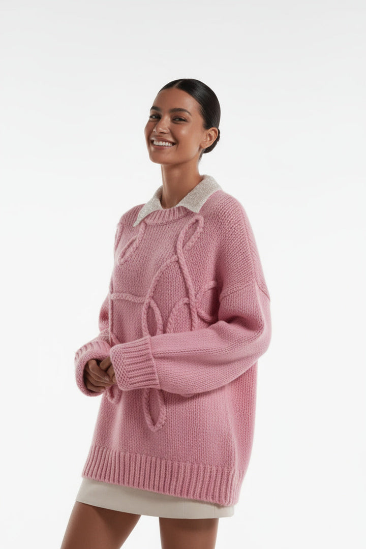 Sienna | Pull en tricot surdimensionné pour femmes avec col rond