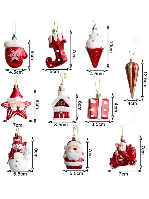 2 pièces nouveau bonhomme de neige maison crème glacée noël arbre décorations pendentif