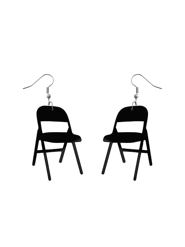 Boucles d'oreilles pendantes géométriques couleur unie