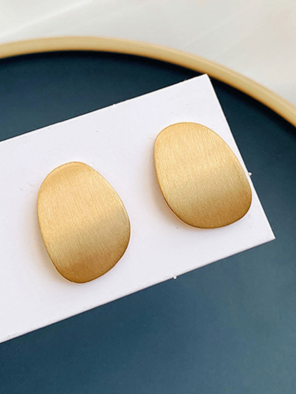 Boucles d'oreilles simples en alliage à géométrie Normcore