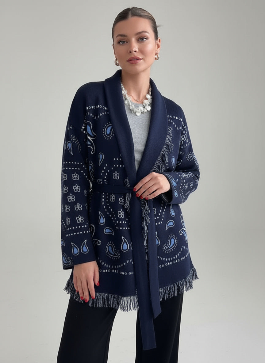 Sarah | Pull en Tricot pour Femmes avec Motif Paisley