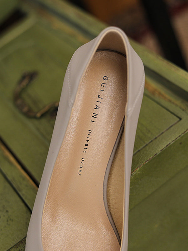 Chaussures élégantes à talons mi-hauts carrés avec boucle carrée