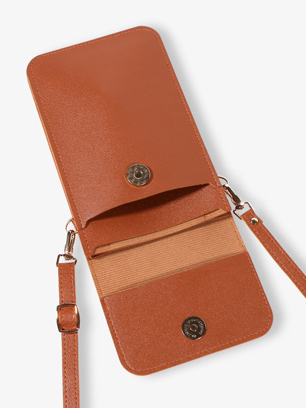 Sac à bandoulière en PU simple de couleur unie