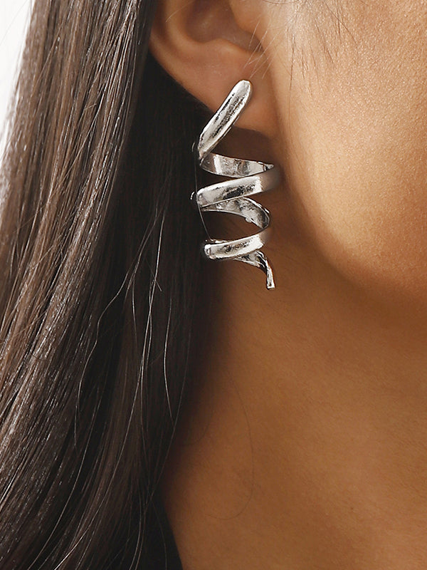 Boucles d'oreilles pendantes géométriques couleur unie