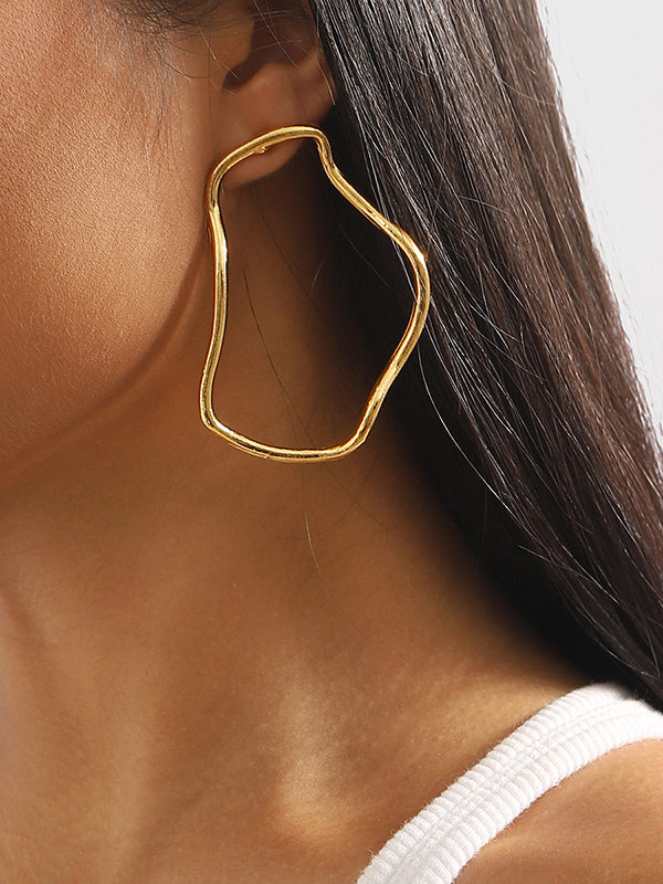 Boucles d'oreilles pendantes géométriques normcore
