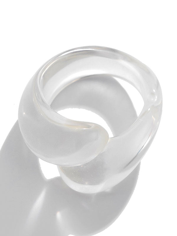 Bague géométrique couleur unie