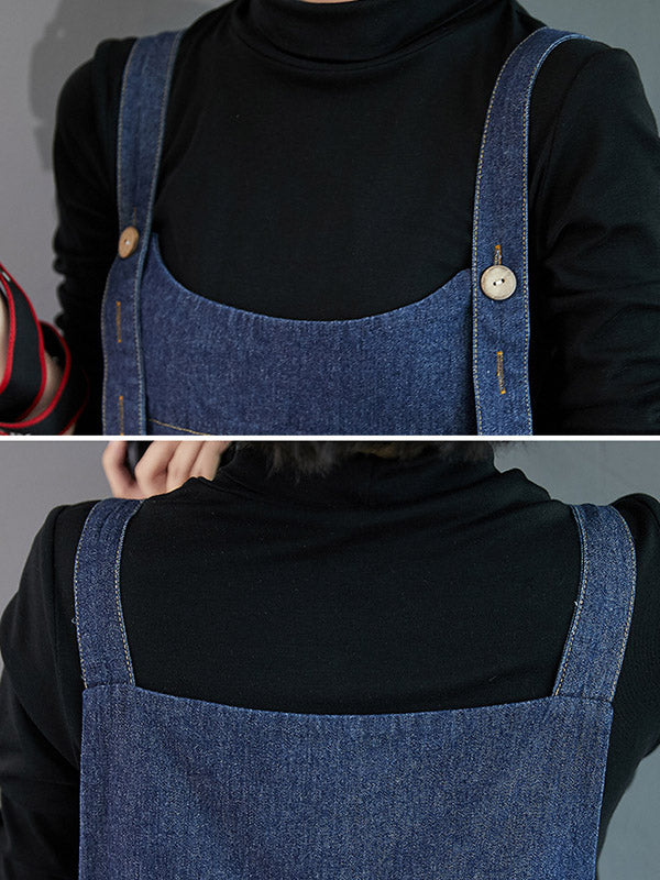 Robe simple boutonnée en jean