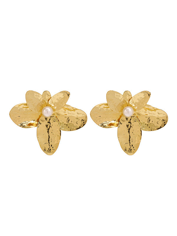 Boucles d'oreilles pendantes en forme de fleur
