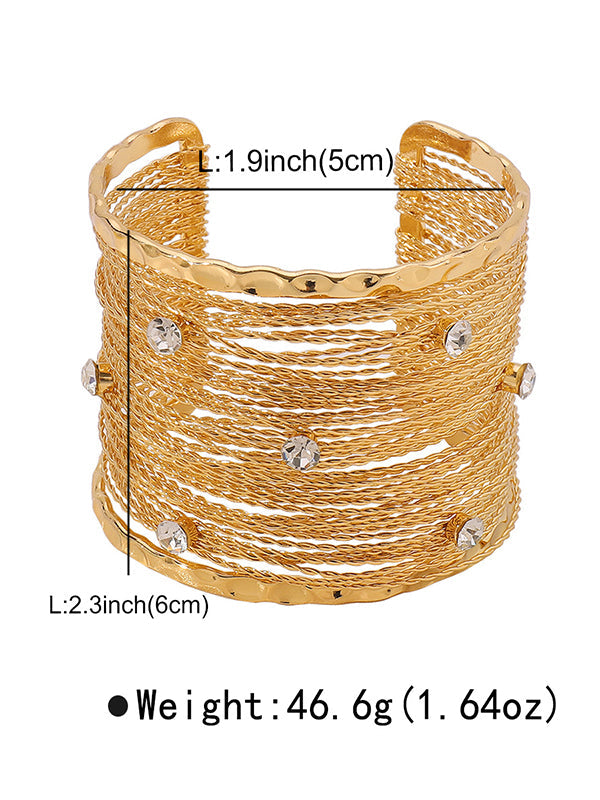 Bracelet géométrique à strass