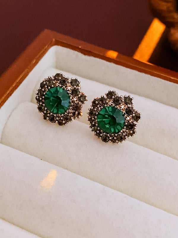Boucles d'oreilles géométriques à strass