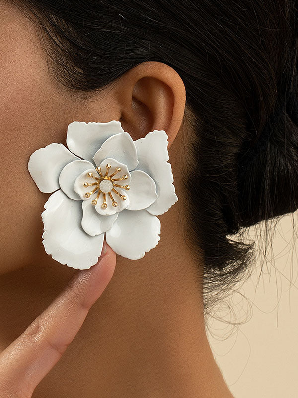 Boucles d'oreilles en forme de fleur