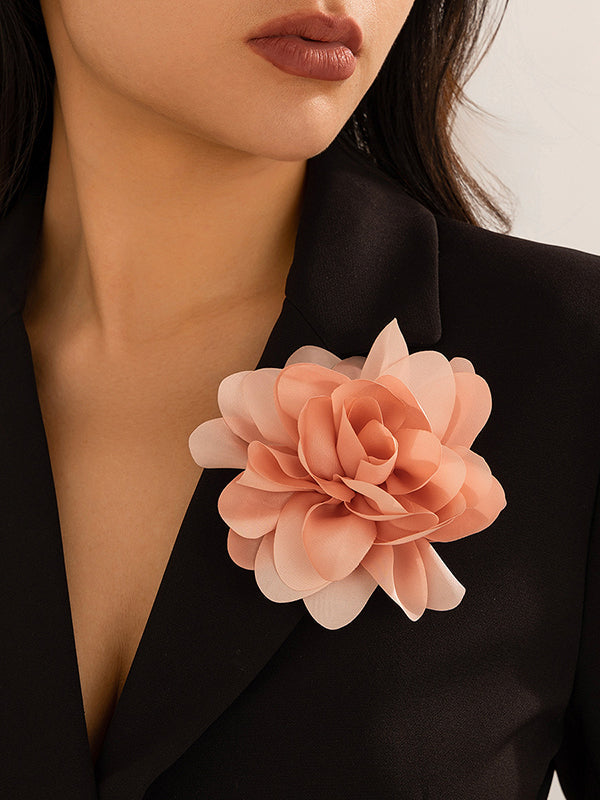 Broche à fleurs en 3D