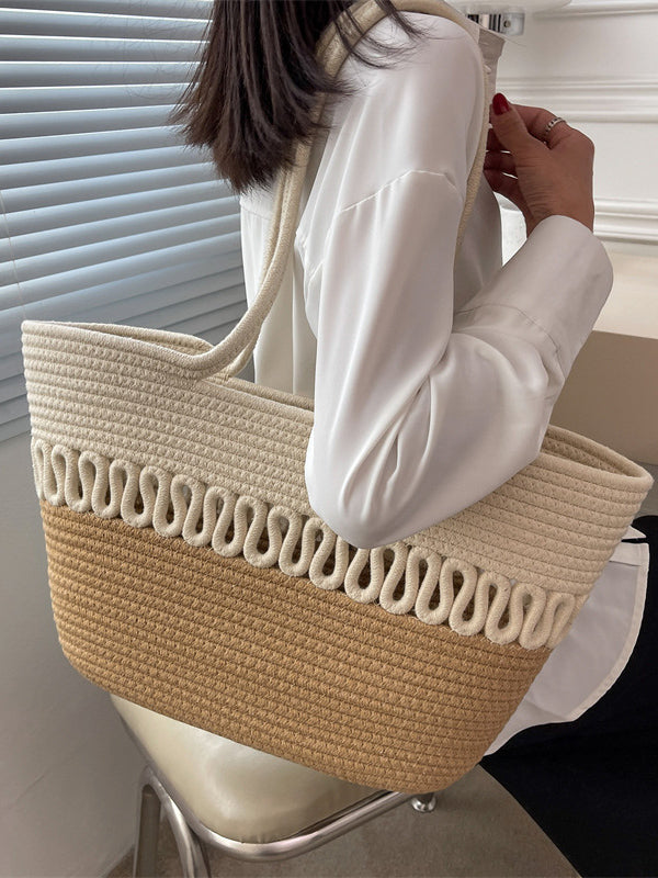 Sac à main ajouré couleur contrastée