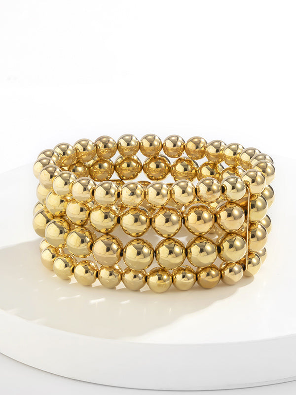 Bracelet perlé couleur unie