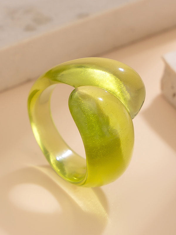 Bague géométrique couleur unie