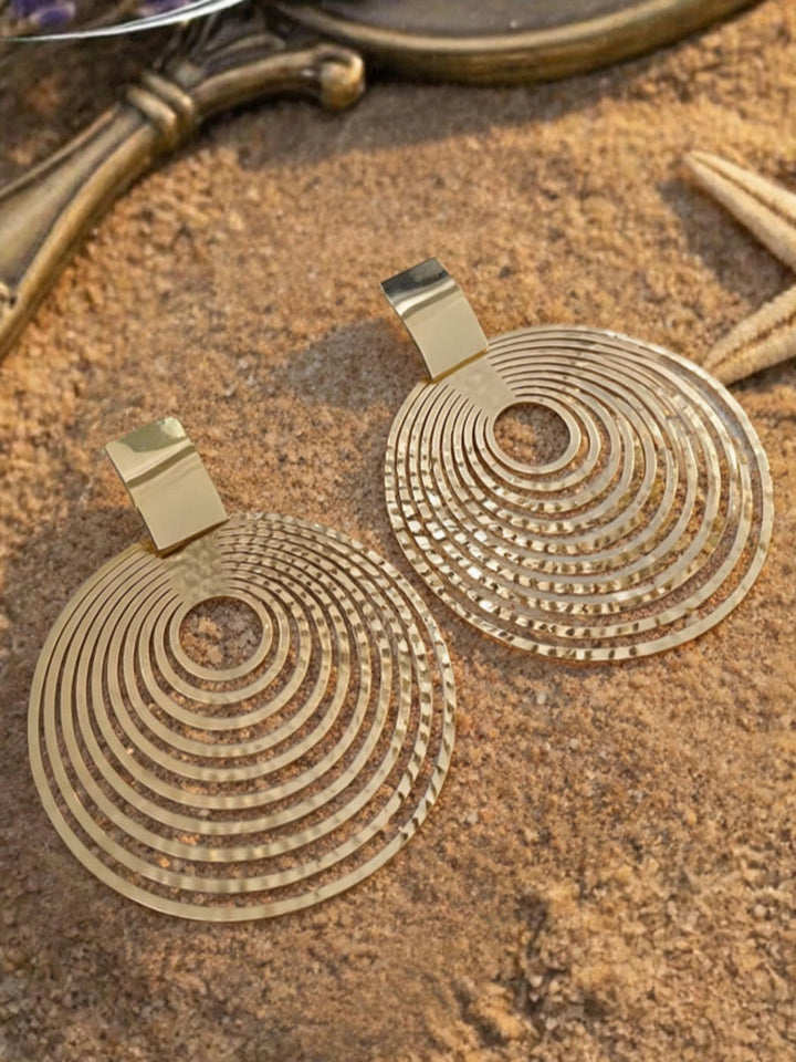 Boucles d'oreilles pendantes géométriques couleur unie