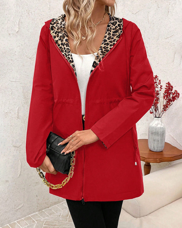 Elena | Manteau réversible pour femmes avec imprimé léopard