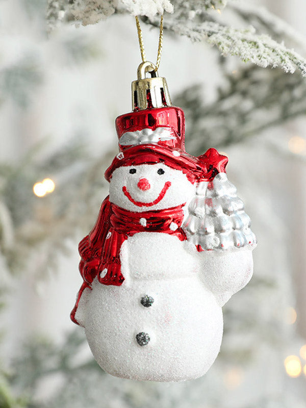 2 pièces nouveau bonhomme de neige maison crème glacée noël arbre décorations pendentif