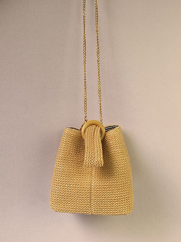 Sac à main décontracté à tissage simple