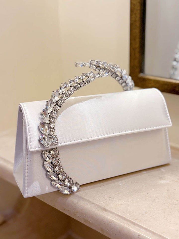Sac à main géométrique à strass