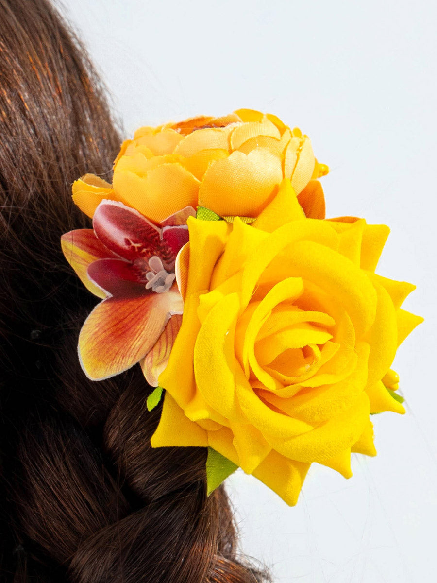 Pinces à cheveux à fleurs en 3D