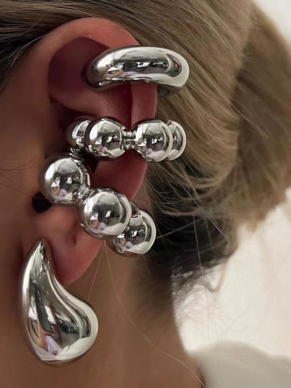 Boucles d'oreilles géométriques brillantes