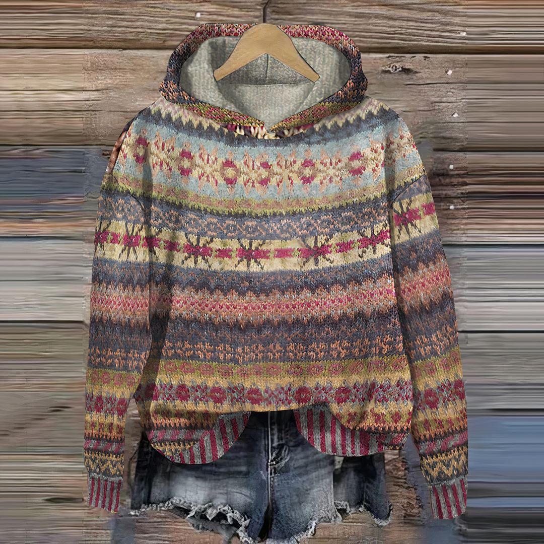 Hoodie vintage élégant, intemporel et confortable pour femmes