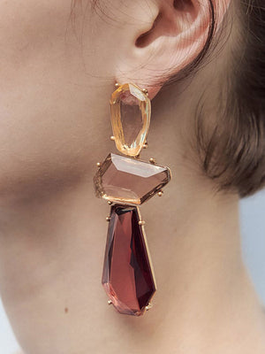 Boucles d'oreilles pendantes géométriques