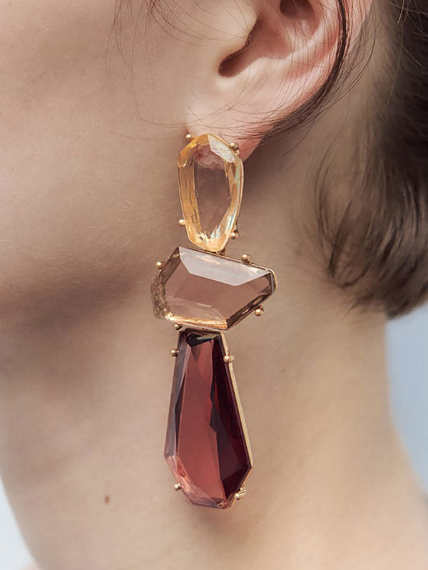 Boucles d'oreilles pendantes géométriques