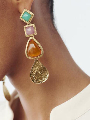 Boucles d'oreilles pendantes géométriques