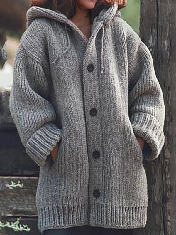 Long gilet pour femmes avec capuche | Chaud