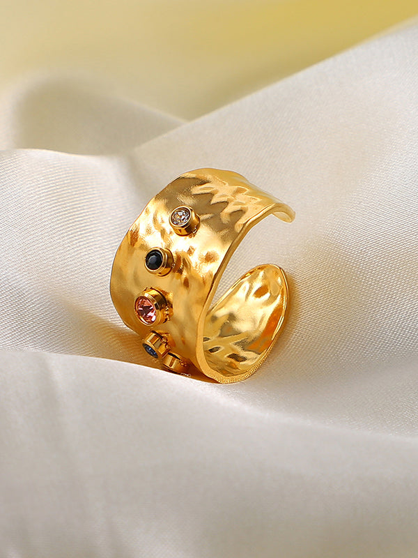 Bague réglable à strass