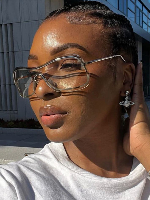 Lunettes de soleil géométriques anti-UV