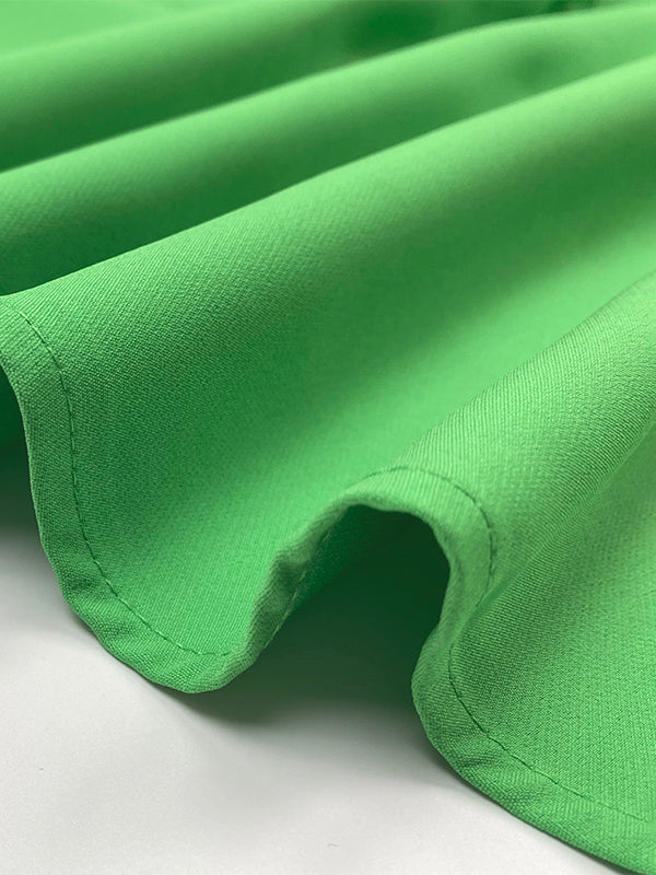 Robe longue à manches mi-longues, taille haute, à taille nouée, à col en V, couleur unie