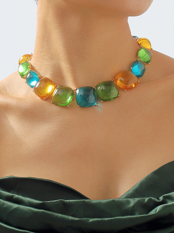 Collier géométrique délicat
