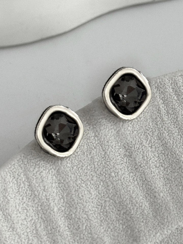 Boucles d'oreilles géométriques à strass