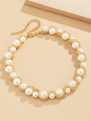 Collier géométrique à perles