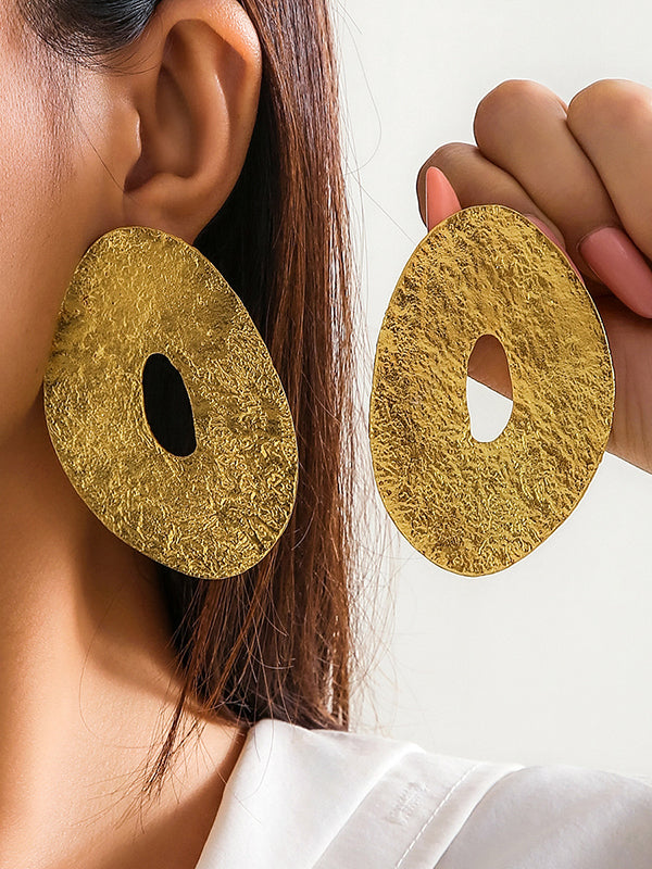 Boucles d'oreilles pendantes géométriques couleur unie