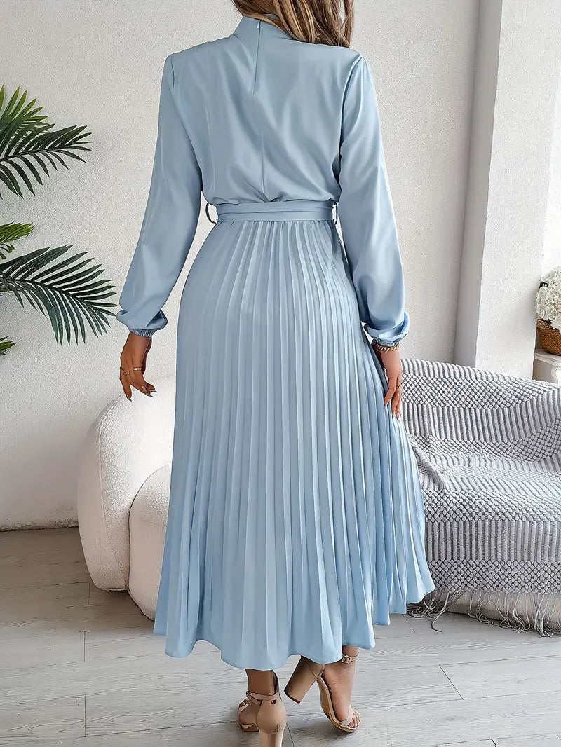 Sana | Robe de soirée plissée pour femmes à col montant
