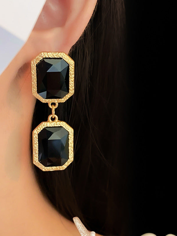 Boucles d'oreilles pendantes géométriques