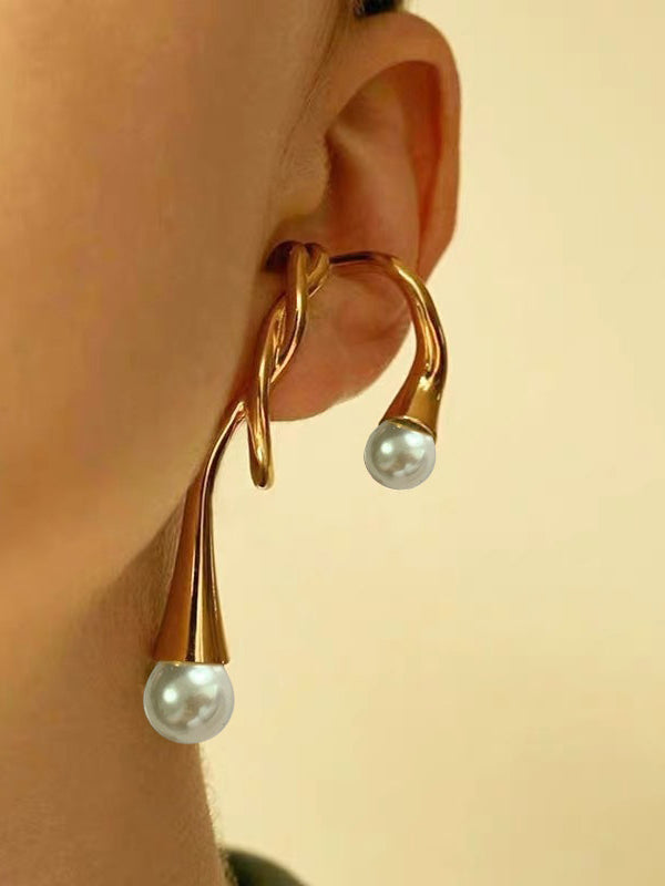 Clip d'oreille géométrique asymétrique Normcore