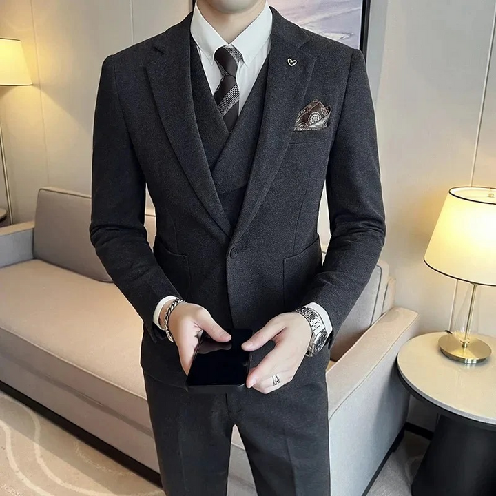 Costume élégant 3 pièces pour homme invité de mariage | avec gilet
